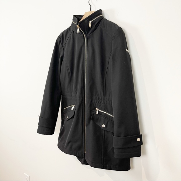 New Dennis Basso Water Resistant Bonded Jacket with Hidden Hood - Picture 4 of 15